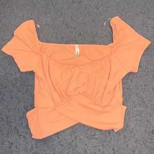 Orange crop top
